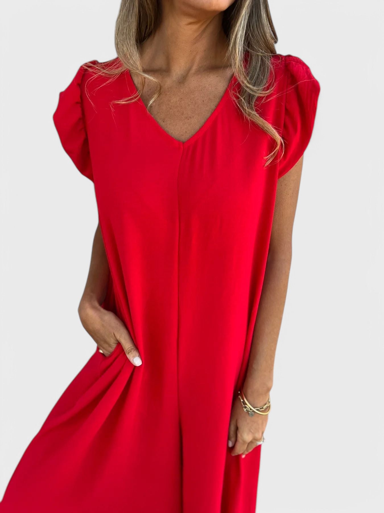 Leopard Print V-Neck Jumpsuit With Front Pockets