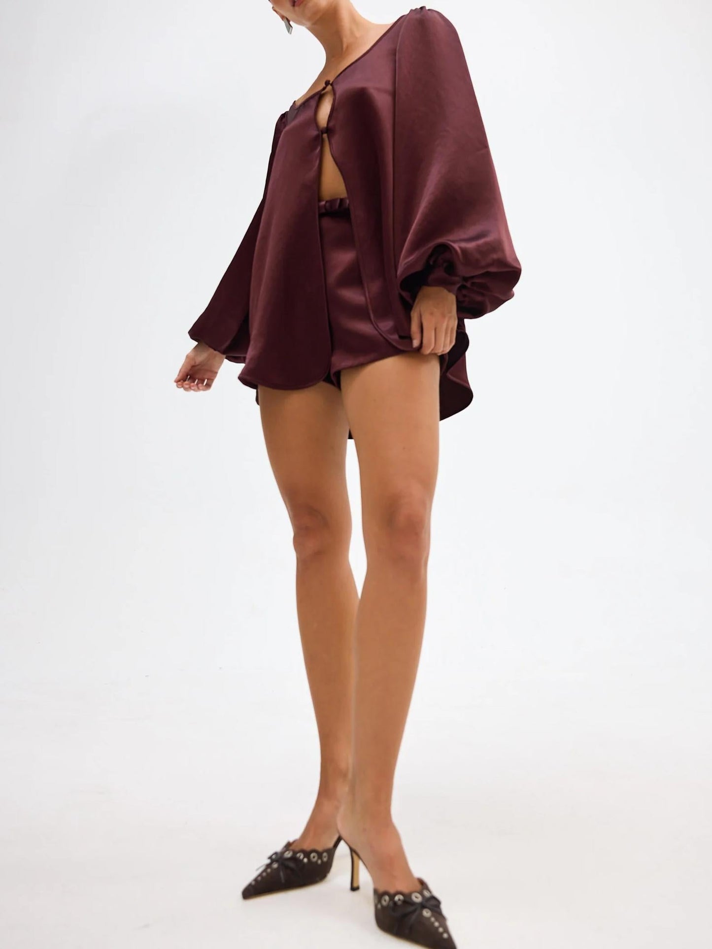 Penelope™ - Blouse Bow Hot Short Set