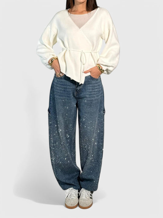 Jade™ - Luxe Sparkle Wide-Leg Jeans