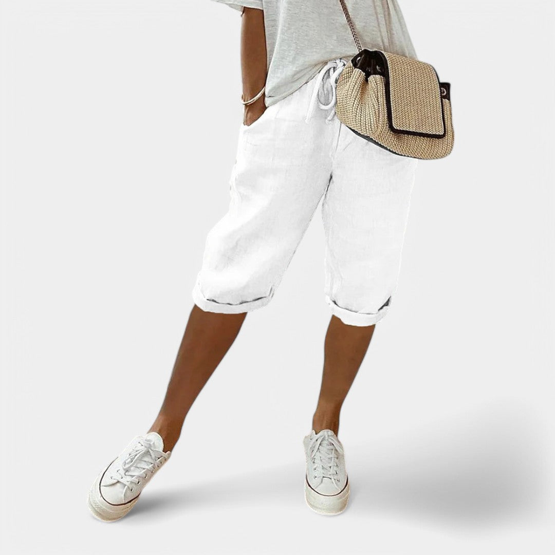 Rosa™ - Cotton-Linen Shorts