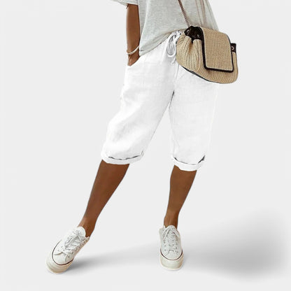Rosa™ - Cotton-Linen Shorts