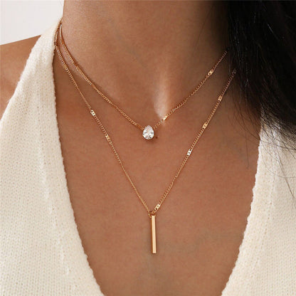 Vintage necklace with gold pendant