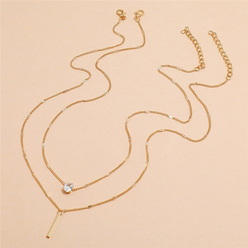 Vintage necklace with gold pendant