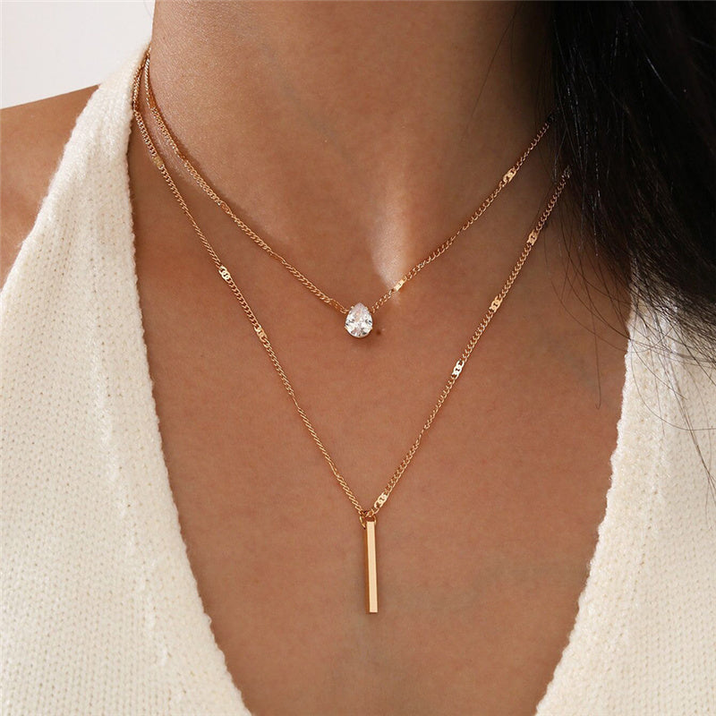 Vintage necklace with gold pendant