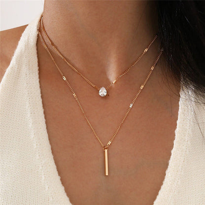 Vintage necklace with gold pendant
