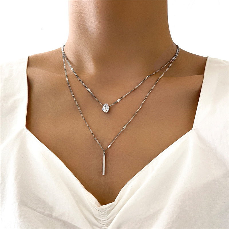 Vintage necklace with gold pendant