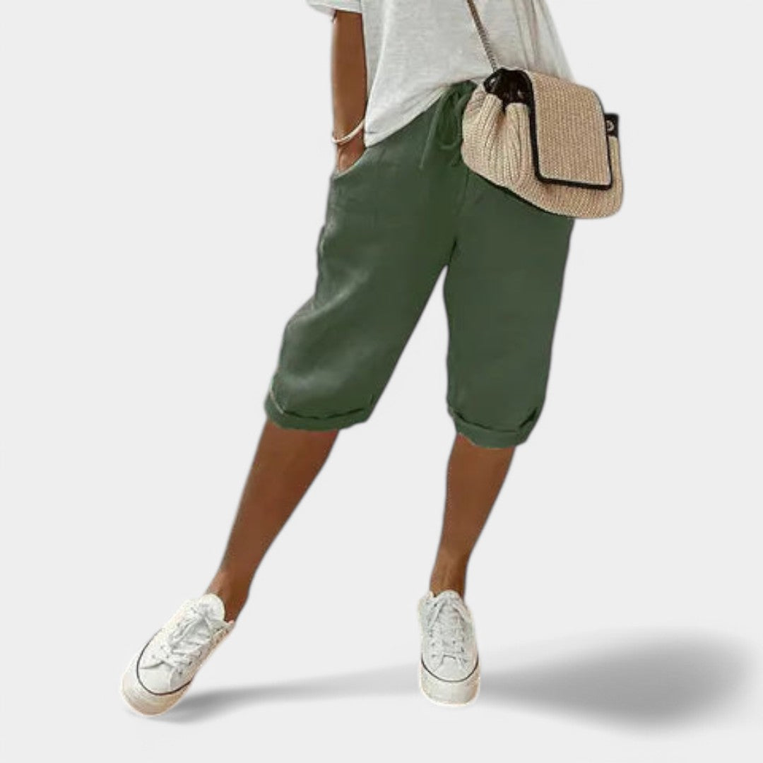 Rosa™ - Cotton-Linen Shorts