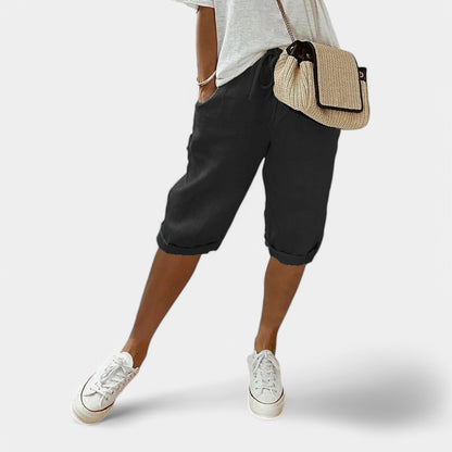 Rosa™ - Cotton-Linen Shorts