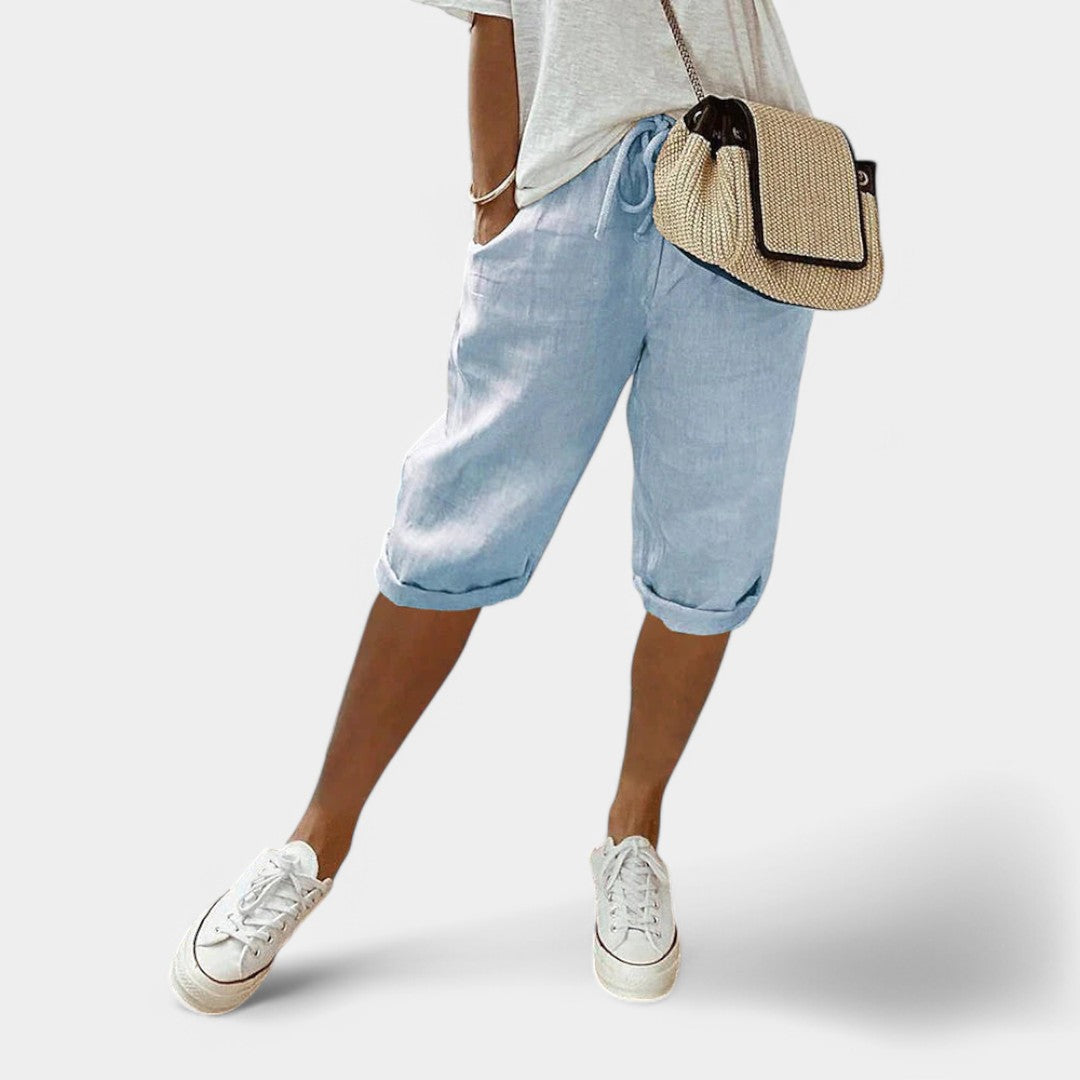 Rosa™ - Cotton-Linen Shorts