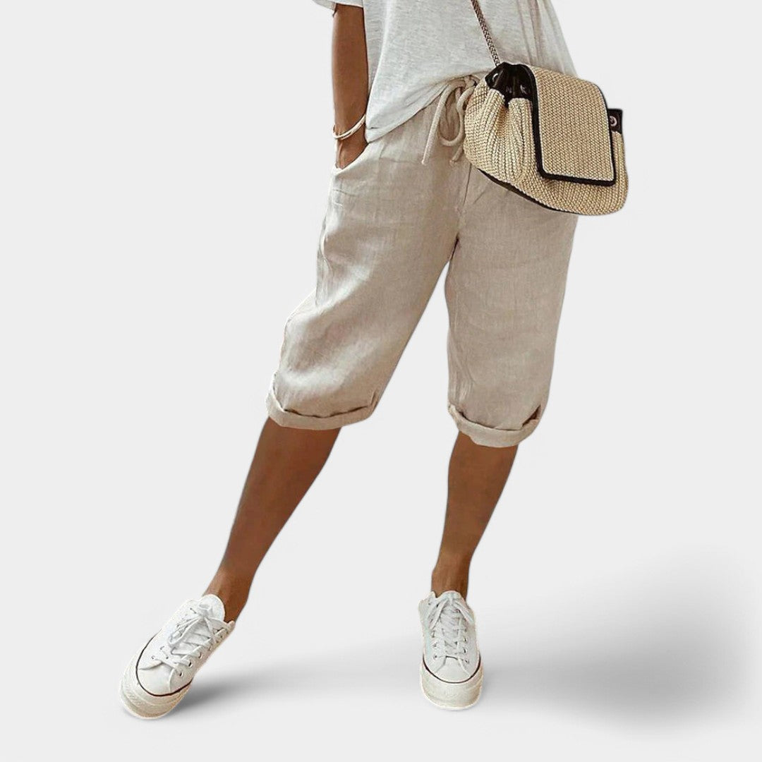 Rosa™ - Cotton-Linen Shorts